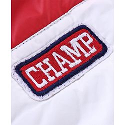 Babyhug Full Sleeves Hooded Padded Jacket - Red Navy