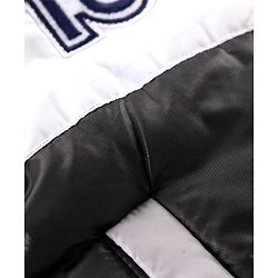 Babyhug Full Sleeves Hooded Padded Jacket - Red Navy