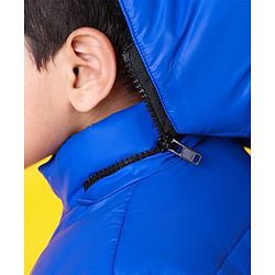 Babyhug Full Sleeves Padded Jacket Rocket Patch - Blue