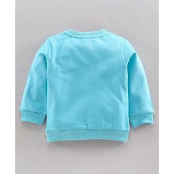 Babyhug Full Sleeves Sweatshirt Bear Print - Blue