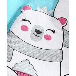 Babyhug Full Sleeves Sweatshirt Bear Print - Blue