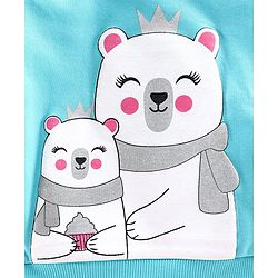 Babyhug Full Sleeves Sweatshirt Bear Print - Blue