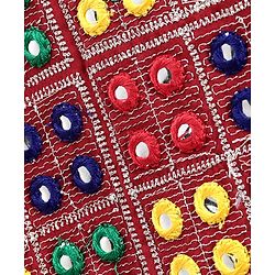 Babyhug Angarkha Style Kurta & Bandhani Dhoti Mirror Detail - Red