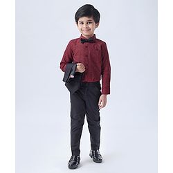 Babyhug Full Sleeves Party Suit - Maroon