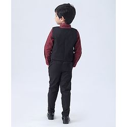 Babyhug Full Sleeves Party Suit - Maroon