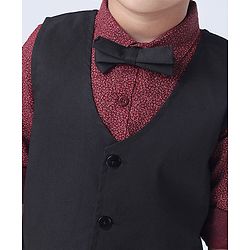 Babyhug Full Sleeves Party Suit - Maroon