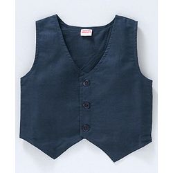 Babyhug Full Sleeves 3 Piece Party Suit with Bow - Blue (Bow Color May Vary) - 18-24m Blue