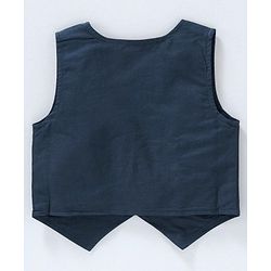 Babyhug Full Sleeves 3 Piece Party Suit with Bow - Blue (Bow Color May Vary) - 18-24m Blue