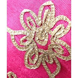 Babyhug Sleeveless Embroidered Choli Lehenga & Dupatta Set - Fuchsia Pink & Green