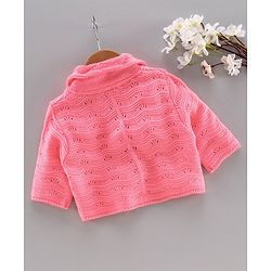 Babyhug Three Fourth Sleeves Shrug - Pink