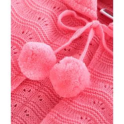 Babyhug Three Fourth Sleeves Shrug - Pink