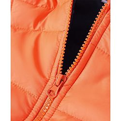 Babyhug Full Sleeves Hooded Padded Jacket Kids Camp Patch - Orange