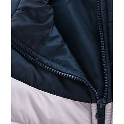Babyhug Full Sleeves Padded Jacket Camping Patch - Navy Grey