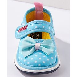 Cute Walk by Babyhug Canvas Shoes Bow Applique - Blue