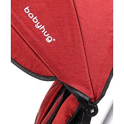 Babyhug Prodigy Plug & Play 7 in 1 Stroller Trike with Foldable Frame|360° Rotatable Seat|Rubber Wheels with Brakes|Parental Handle with Canopy|Storage Basket with Bell for Boys & Girls - Red
