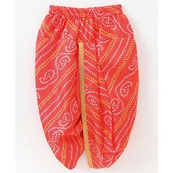 Babyhug Full Sleeves Kurta & Dhoti Swan Embroidery - Yellow Orange