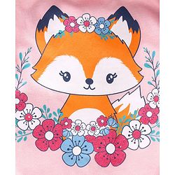 Babyhug Top Bottom & Hooded Jacket Floral Print - Pink Navy