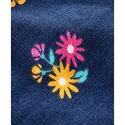 Babyhug Top Bottom & Hooded Jacket Floral Print - Pink Navy