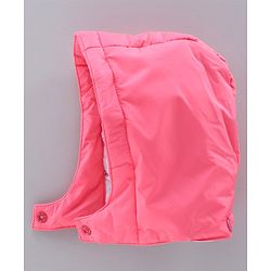 Babyhug Full Sleeves Padded Jacket Butterfly Patch Print - Pink
