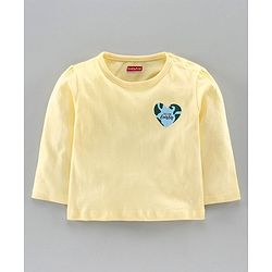 Babyhug Organic Cotton Full Sleeves Tee Heart Print Pack of 3 - Blue Pink Yellow