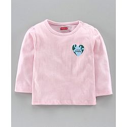 Babyhug Organic Cotton Full Sleeves Tee Heart Print Pack of 3 - Blue Pink Yellow