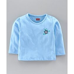 Babyhug Organic Cotton Full Sleeves Tee Heart Print Pack of 3 - Blue Pink Yellow