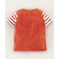 Babyhug Half Sleeves Tee Fish Print - Orange