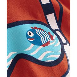 Babyhug Half Sleeves Tee Fish Print - Orange