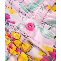 Babyhug Full Length Jumpsuit Floral Print - Pink