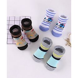 Cute Walk by Babyhug Socks Shoes Pack of 3 - Multicolor
