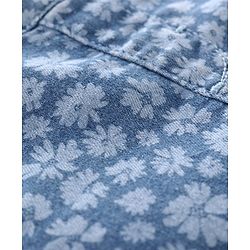 Babyhug Denim Skirt Floral Print - Blue