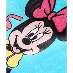 Babyhug Short Sleeves Biowashed Top Minnie Mouse Print - Blue