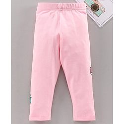 Babyhug Full Length Leggings Bird Print - Pink