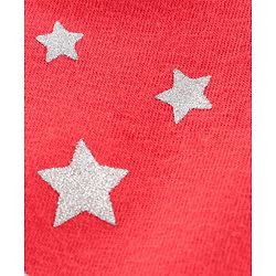 Babyhug Full Length Leggings Glitter Star Print - Red