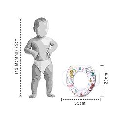 Babyhug Soft Potty Seat With Handle Cat Print - White