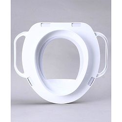 Babyhug Soft Potty Seat With Handle Cat Print - White