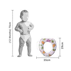 Babyhug Soft Potty Seat With Handle Bird Print - White