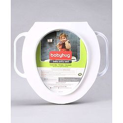 Babyhug Soft Potty Seat With Handle Bird Print - White