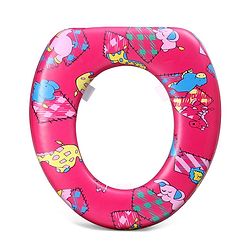 Babyhug Soft Potty Seat Crocodile And Elephant Print - Pink
