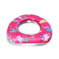 Babyhug Soft Potty Seat Crocodile And Elephant Print - Pink