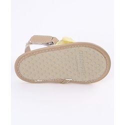 Cute Walk by Babyhug Sandals Style Booties Bow Applique - Yellow Brown
