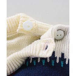 Babyhug Full Sleeves Sweater Set - White