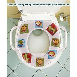 Babyhug Soft Potty Seat With Animal Print - White