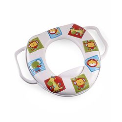 Babyhug Soft Potty Seat With Animal Print - White