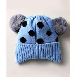 Babyhug Woollen Cap Pom Pom Detailing Pink - Diameter 10.5 cm