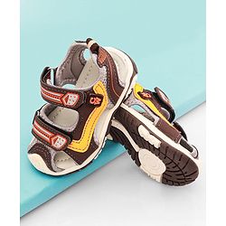 Cute Walk by Babyhug Velcro Closure Solid Sandals - Brown