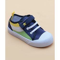 Cute Walk by Babyhug Velcro Closure Solid Casual Shoes - Navy Blue