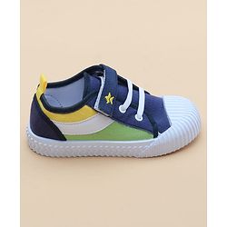 Cute Walk by Babyhug Velcro Closure Solid Casual Shoes - Navy Blue