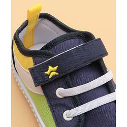 Cute Walk by Babyhug Velcro Closure Solid Casual Shoes - Navy Blue