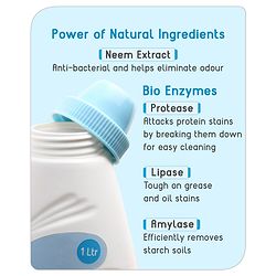 Babyhug Plant-Based Liquid Laundry Detergent for Babies  Natural & Gentle Fabric Cleaner  1000 ml | Anti Bacterial | Hypoallergenic | Fragrance Free